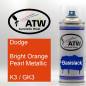 Preview: Dodge, Bright Orange Pearl Metallic, K3 / GK3: 400ml Sprühdose, von ATW Autoteile West.